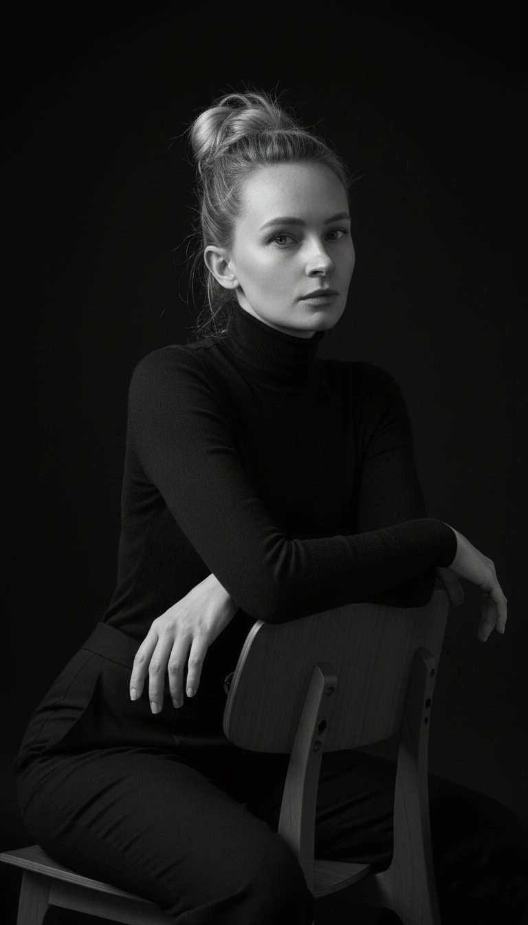 Izabela Pek - autorka książek psychologicznych siedząca na krześle