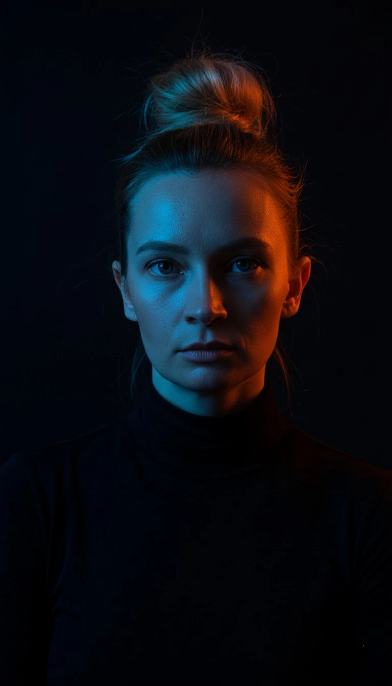 Izabela Pek - autorka w garniturze, portret w skupieniu i determinacji